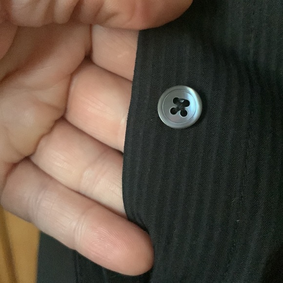 BCBG MAXAZRIA - lantern sleeve black blouse - Picture 9 of 9